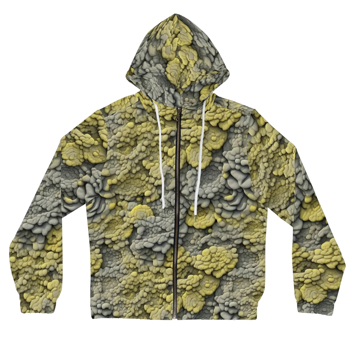Mossstone Bloom on Women's Full-Zip Hoodie — Front
