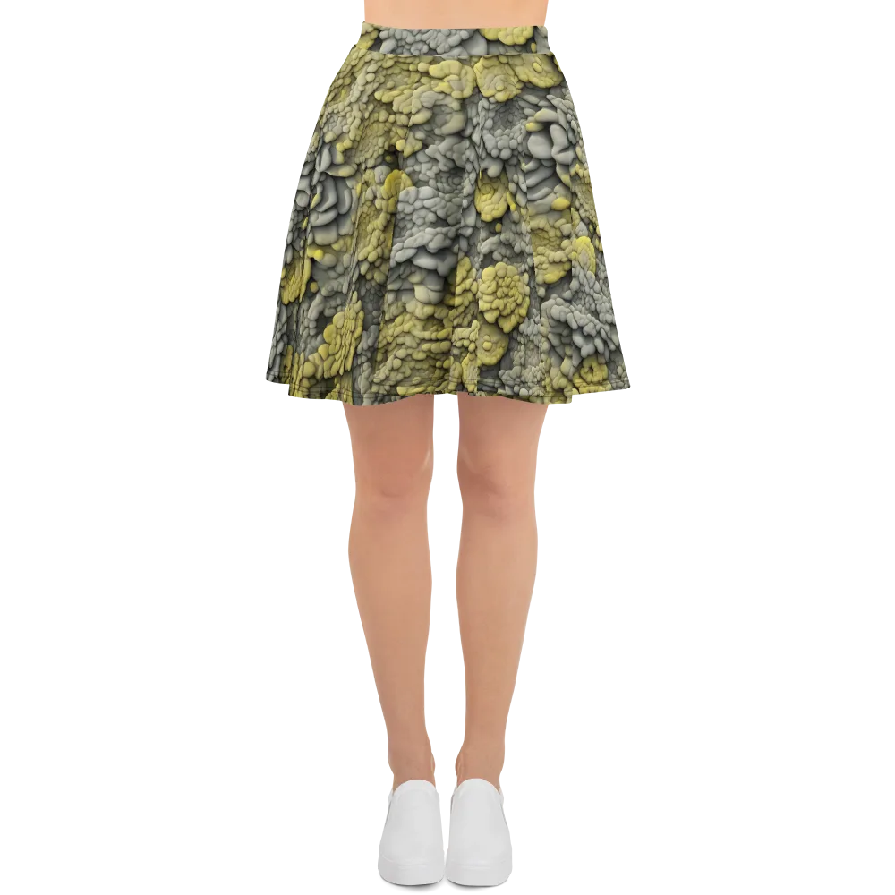 Mossstone Bloom on Skater Skirt — Front