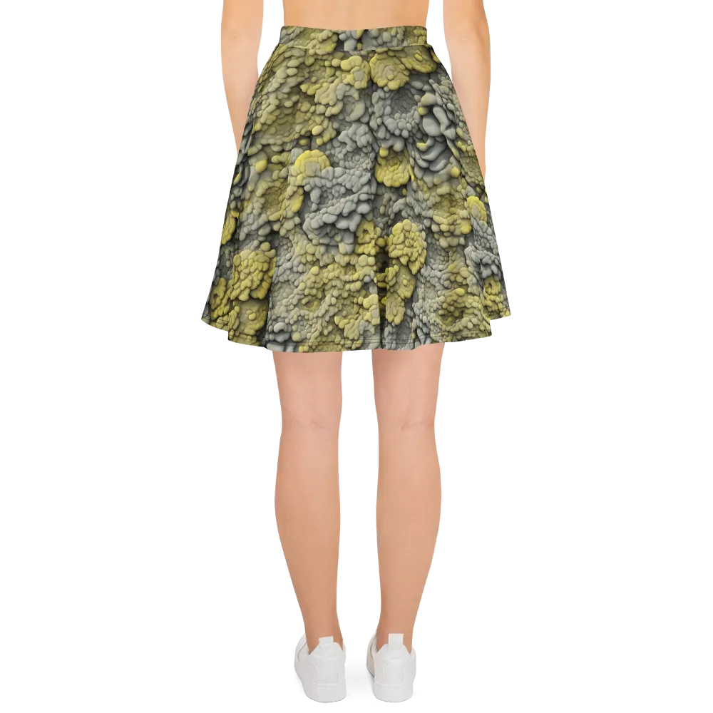 Mossstone Bloom on Skater Skirt — Back