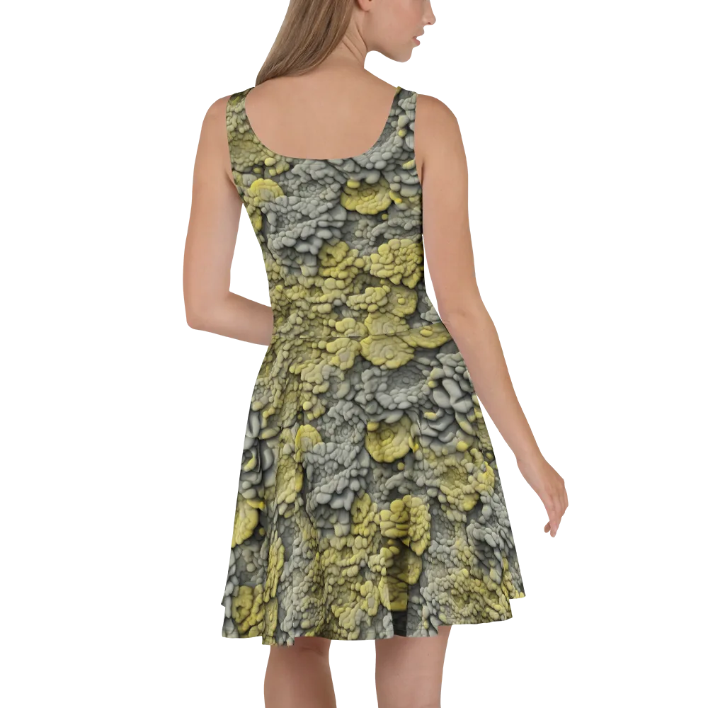 Mossstone Bloom on Skater Dress — Back