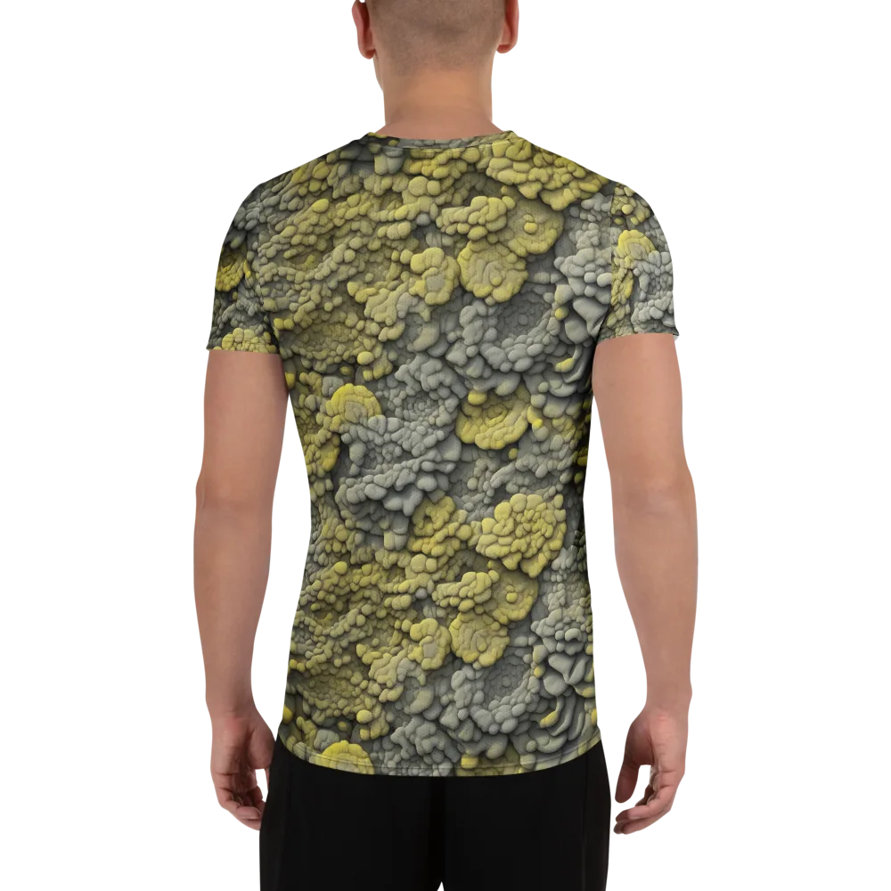 Mossstone Bloom on Men's Athletic T-Shirt — Back
