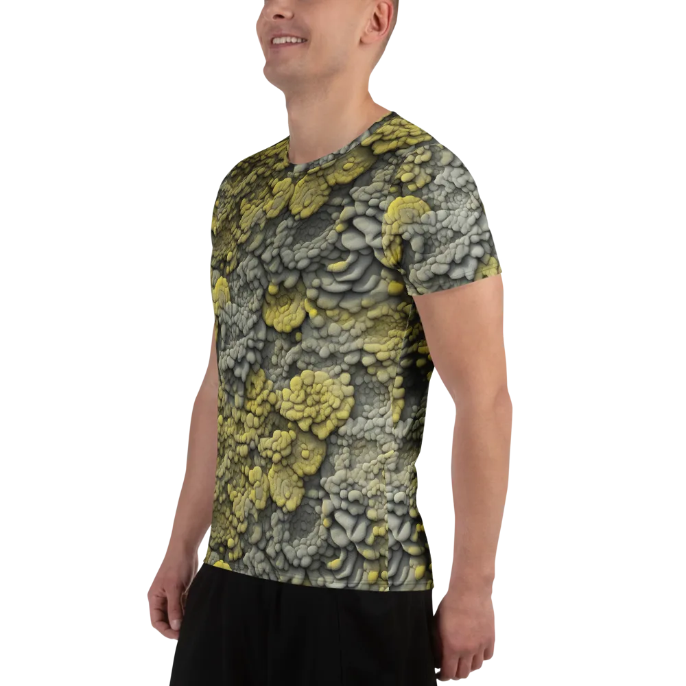 Mossstone Bloom on Men's Athletic T-Shirt — Left