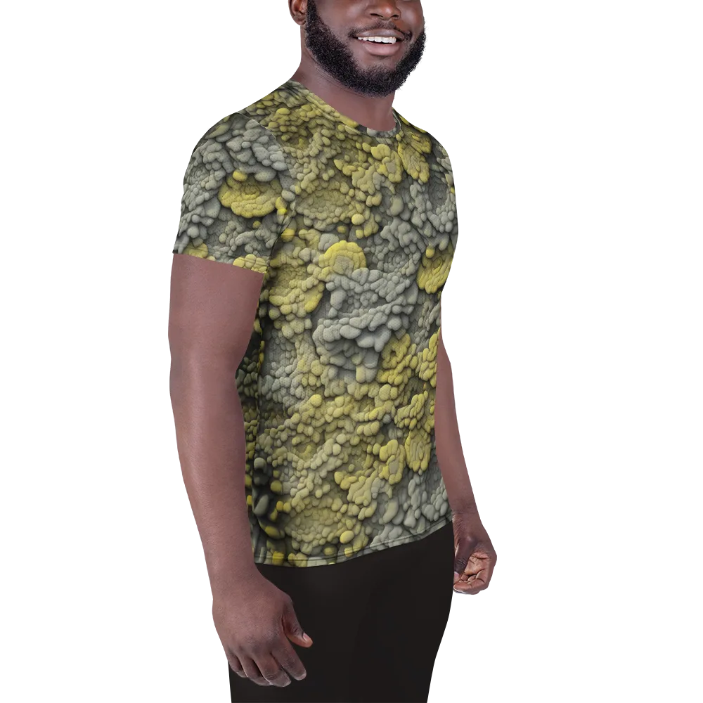 Mossstone Bloom on Men's Athletic T-Shirt — Right