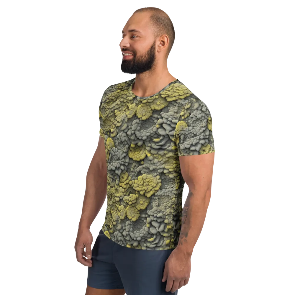 Mossstone Bloom on Men's Athletic T-Shirt — Left
