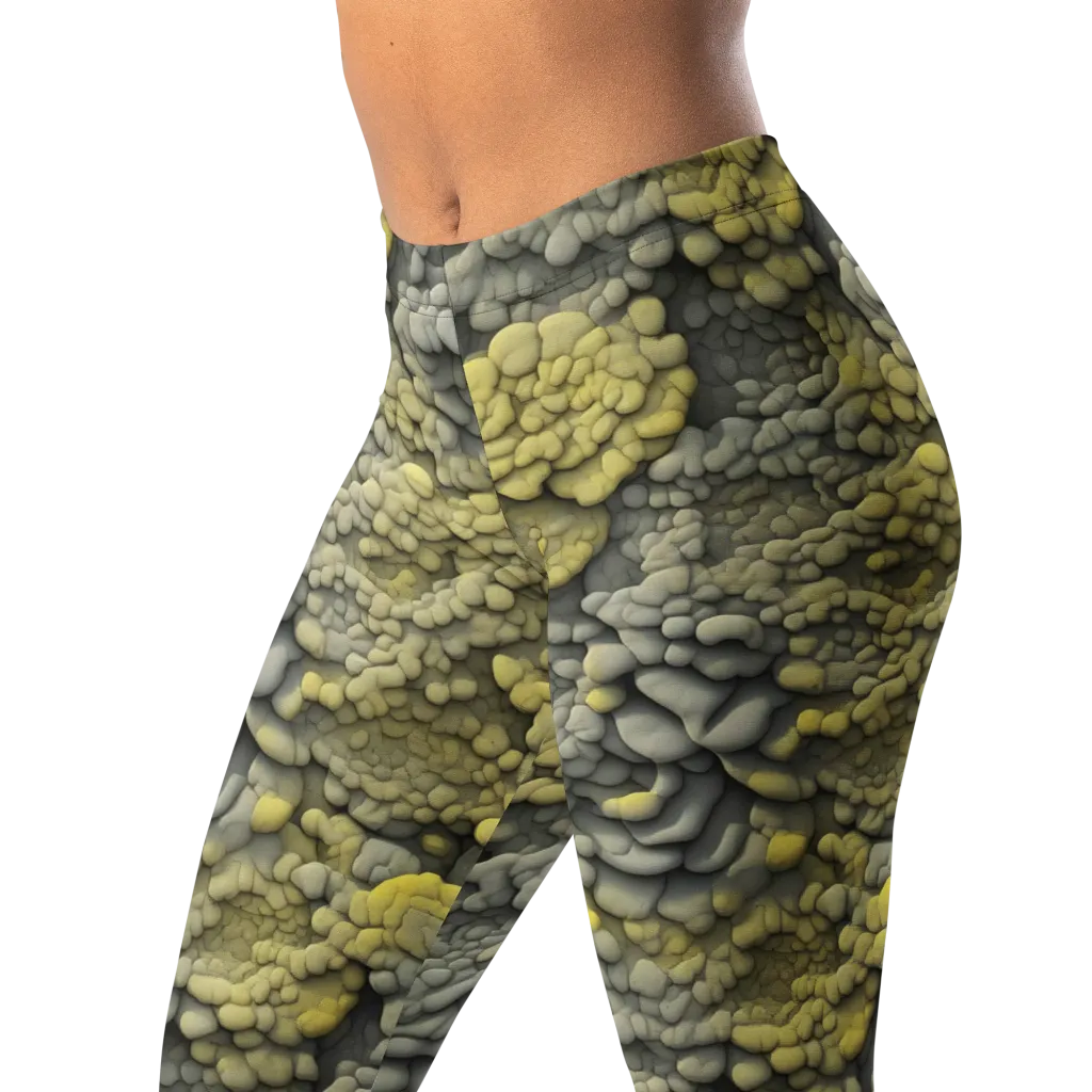 Mossstone Bloom on Leggings — Left Front