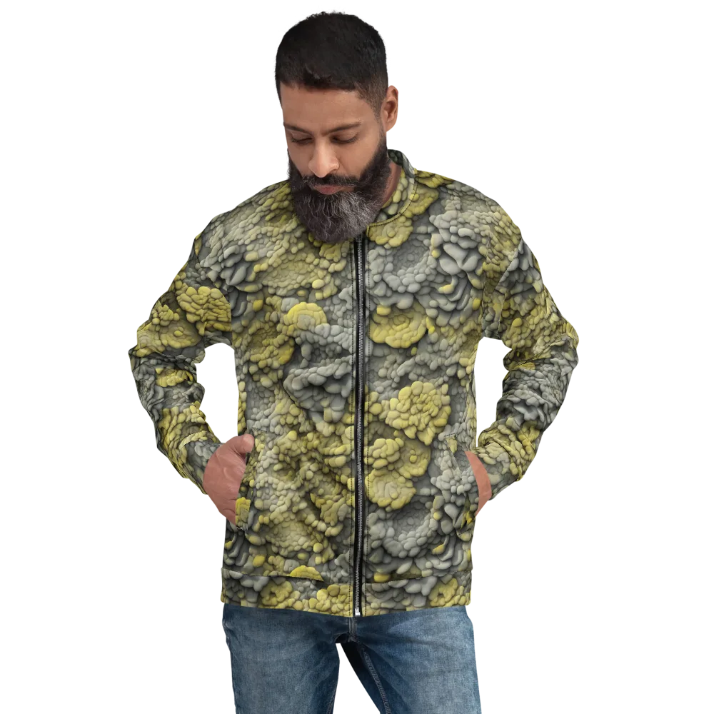 Mossstone Bloom on Bomber Jacket — Front