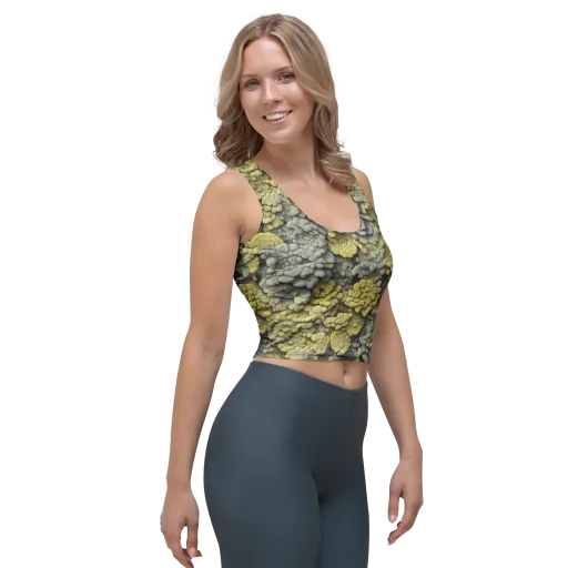 Mossstone Bloom on a Crop Top