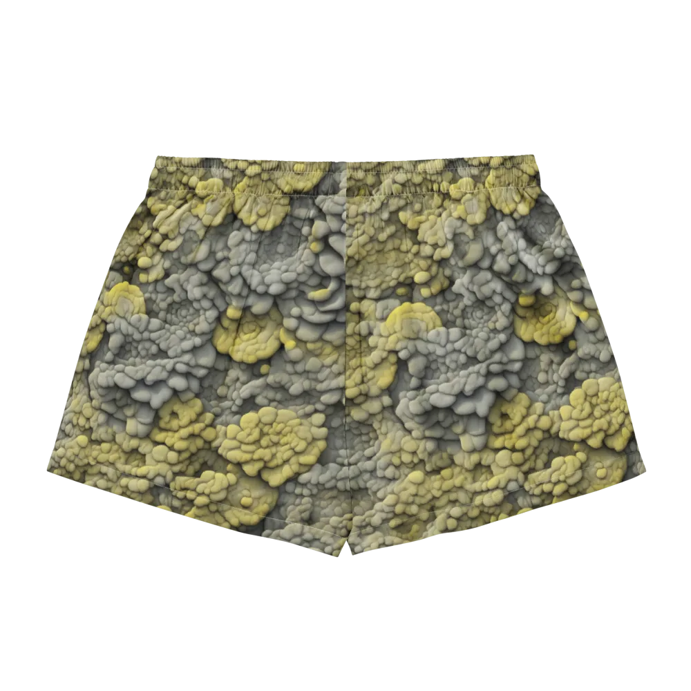 Mossstone Bloom on Women's Pajama Shorts — Back