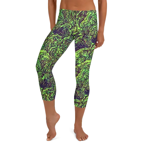Chaos Garden on a Capri Leggings