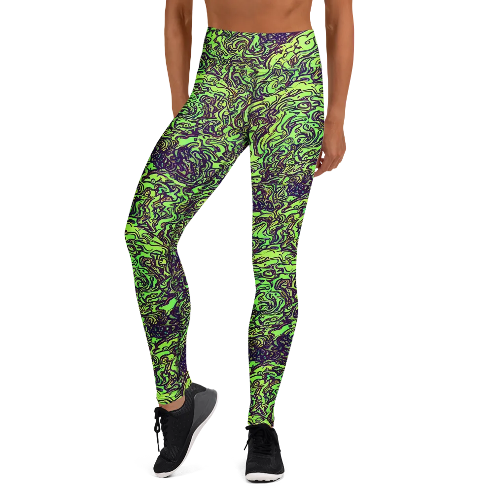 Chaos Garden on Yoga Leggings — Front