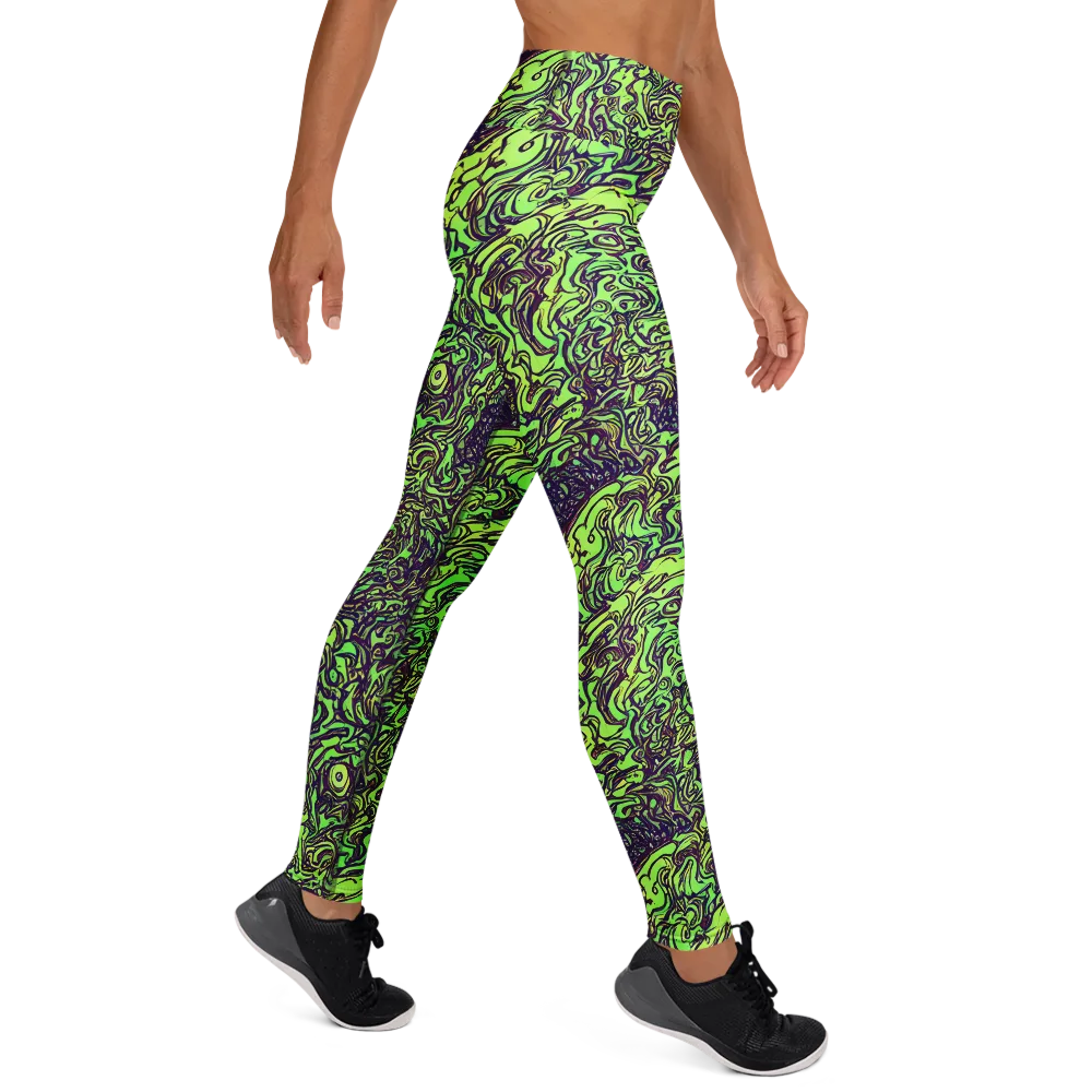 Chaos Garden on Yoga Leggings — Right