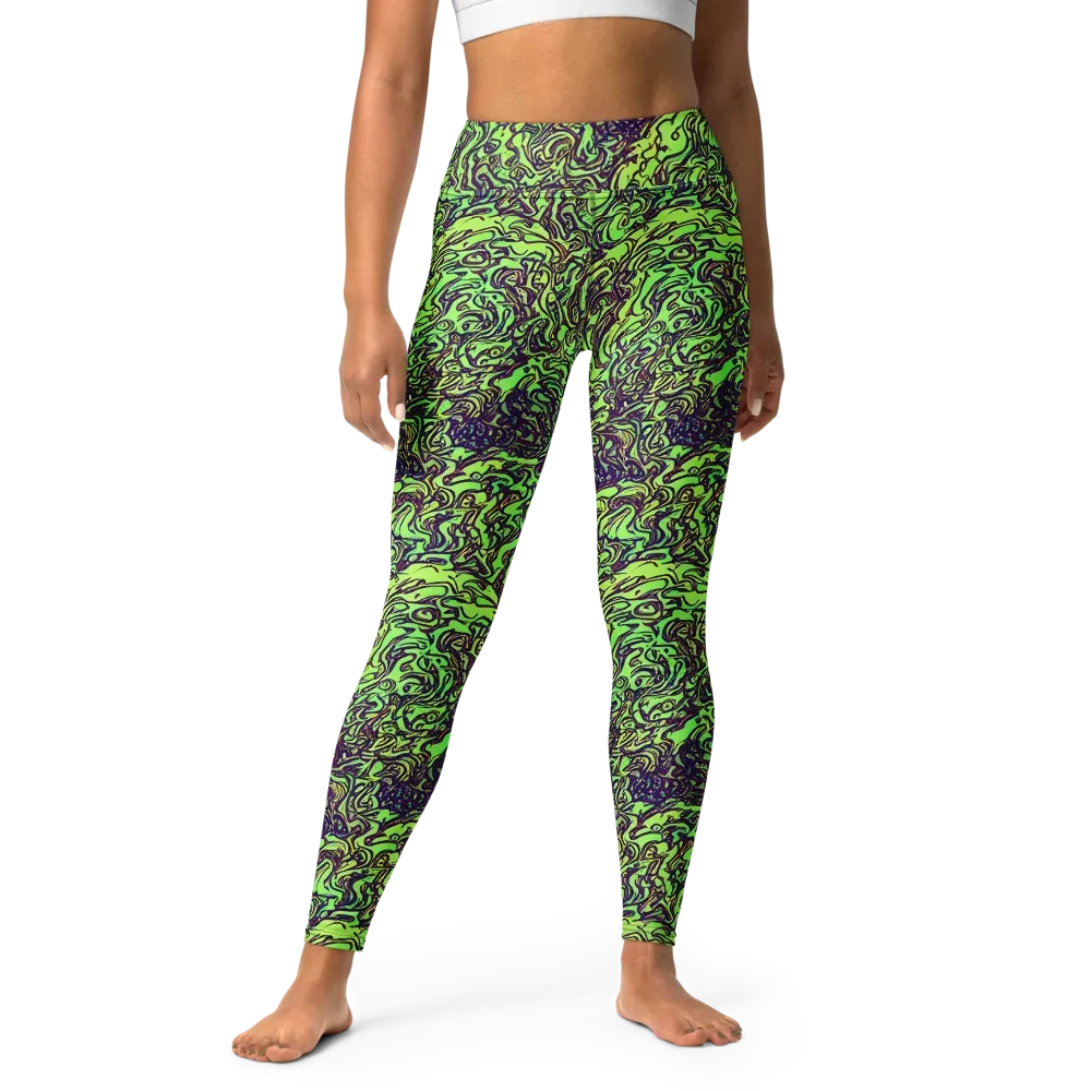 Chaos Garden on Yoga Leggings — Front