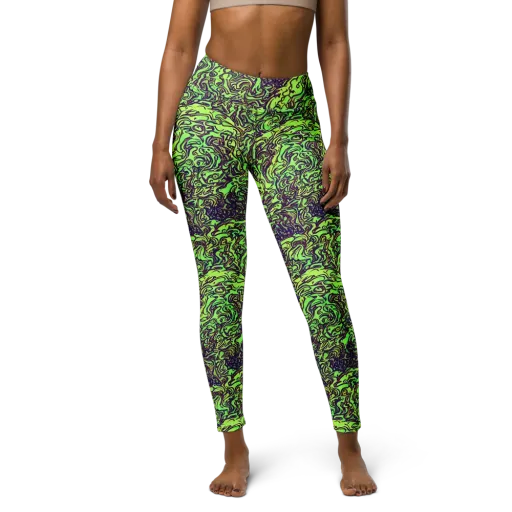 Chaos Garden on a Yoga Leggings