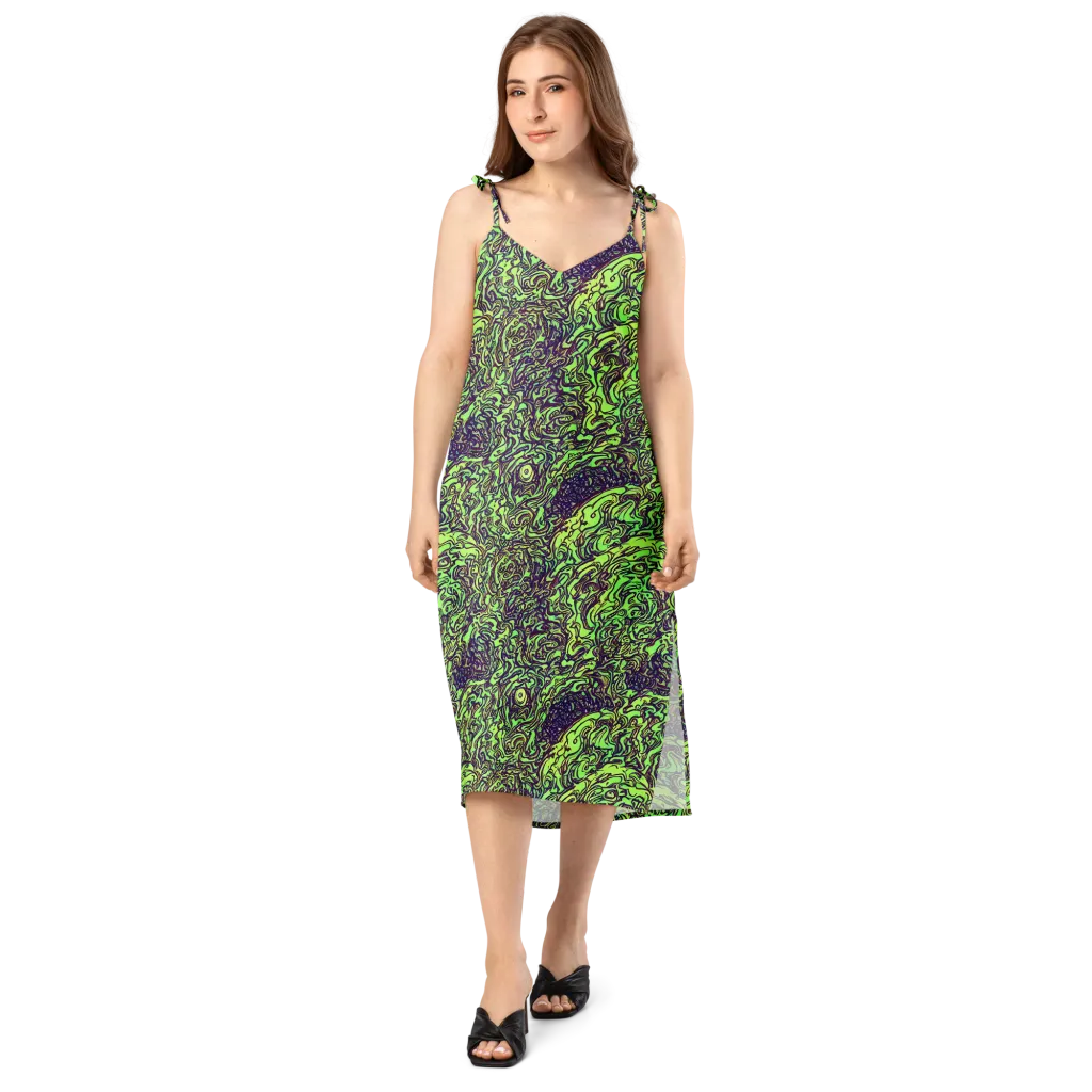 Chaos Garden on Slip Dress — Front