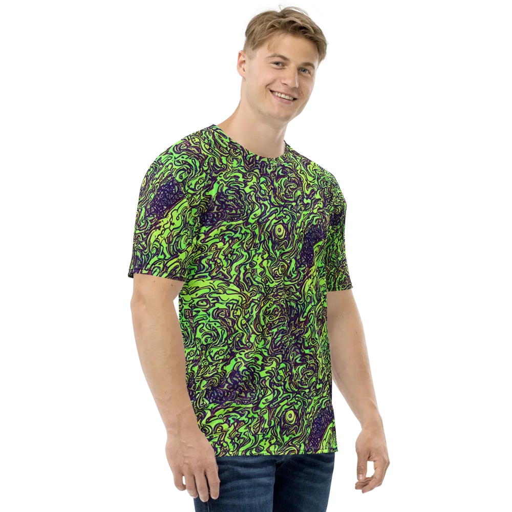 Chaos Garden on Men's Crew Neck T-Shirt — Right