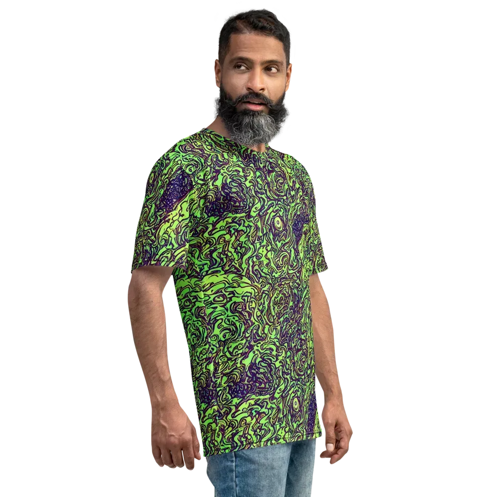 Chaos Garden on Men's Crew Neck T-Shirt — Right