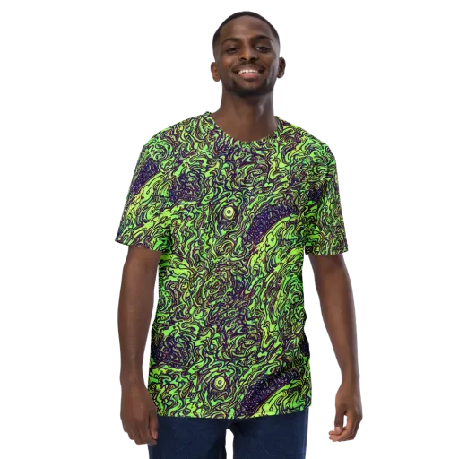 Chaos Garden on a Men's Crew Neck T-Shirt