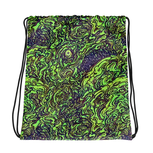 Chaos Garden on a Drawstring Bag