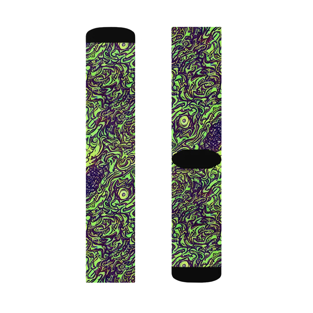 Chaos Garden on Socks — Left Sock