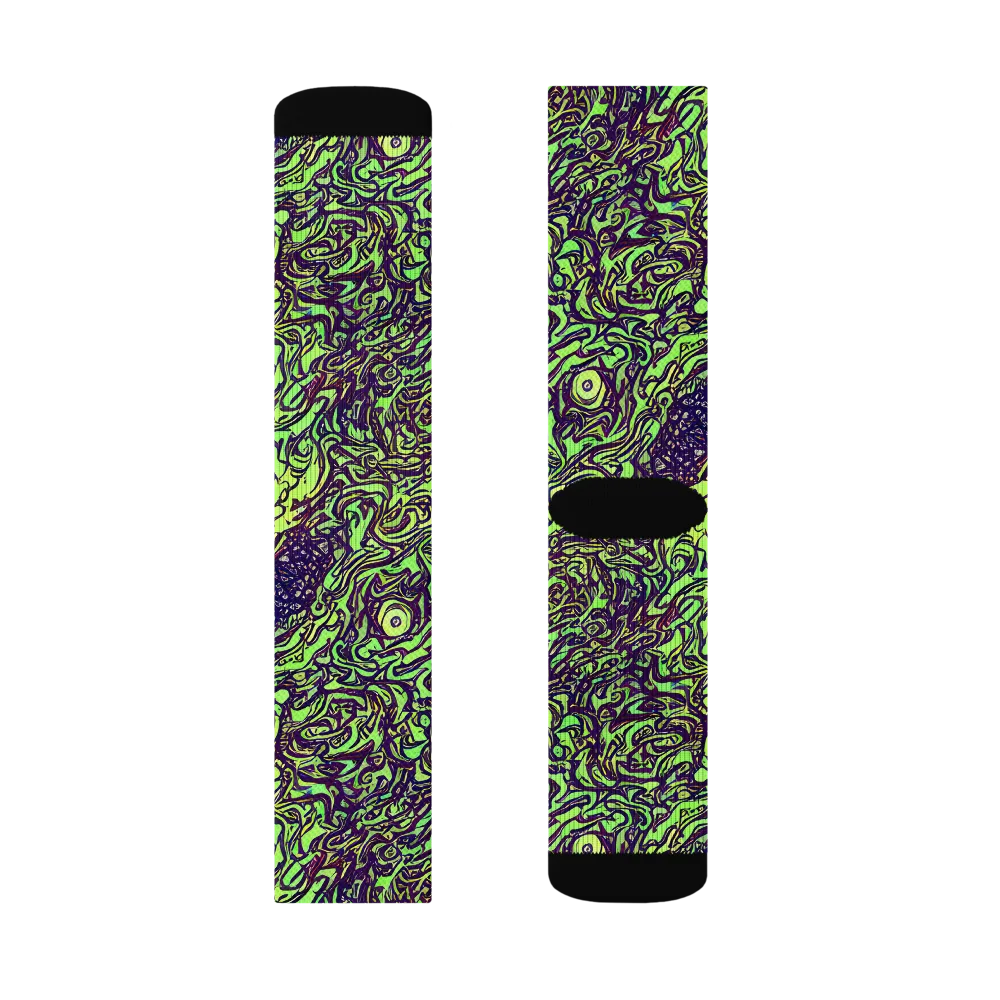 Chaos Garden on Socks — Right Sock