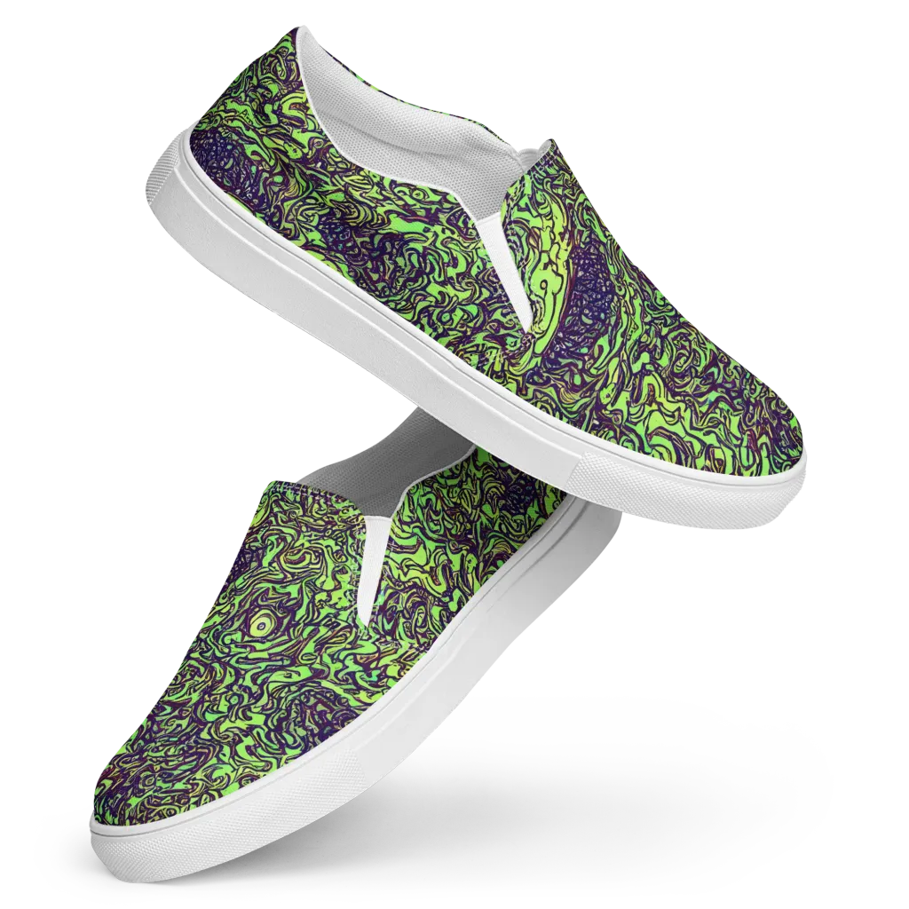 Chaos Garden on Women's Slip-On Canvas Shoes — Front