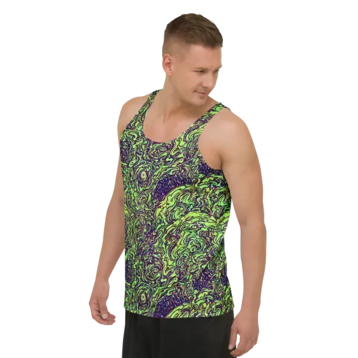 Chaos Garden on a Men's Tank Top