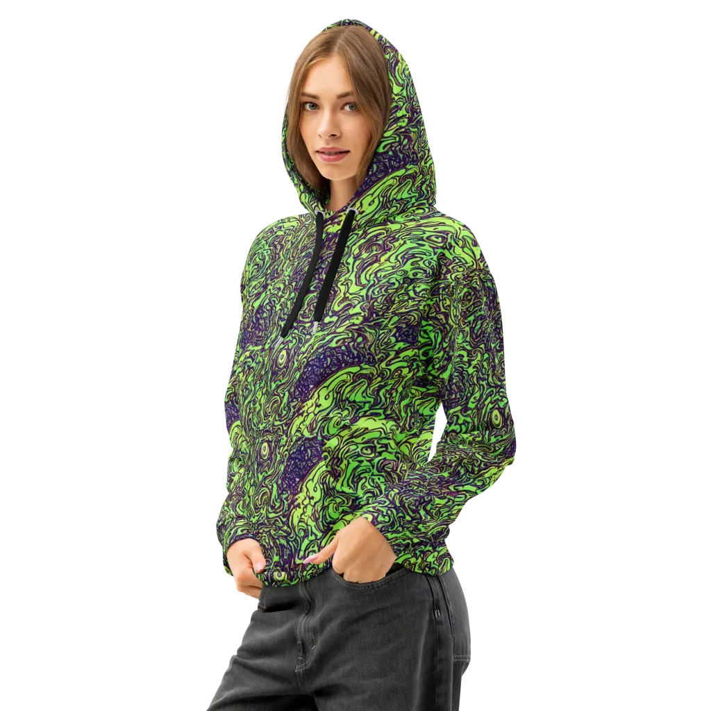 Chaos Garden on Cotton Hoodie — Left Front