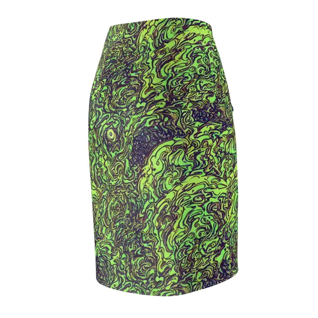Chaos Garden on Pencil Skirt — Back Side