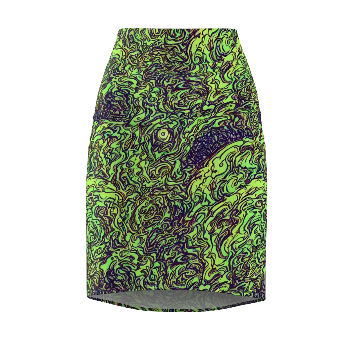 Chaos Garden on Pencil Skirt — Front