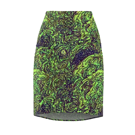 Chaos Garden on a Pencil Skirt