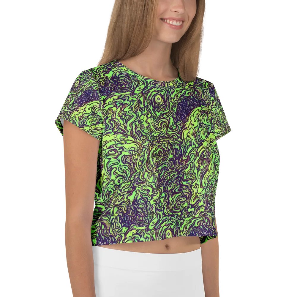 Chaos Garden on Crop Tee — Right