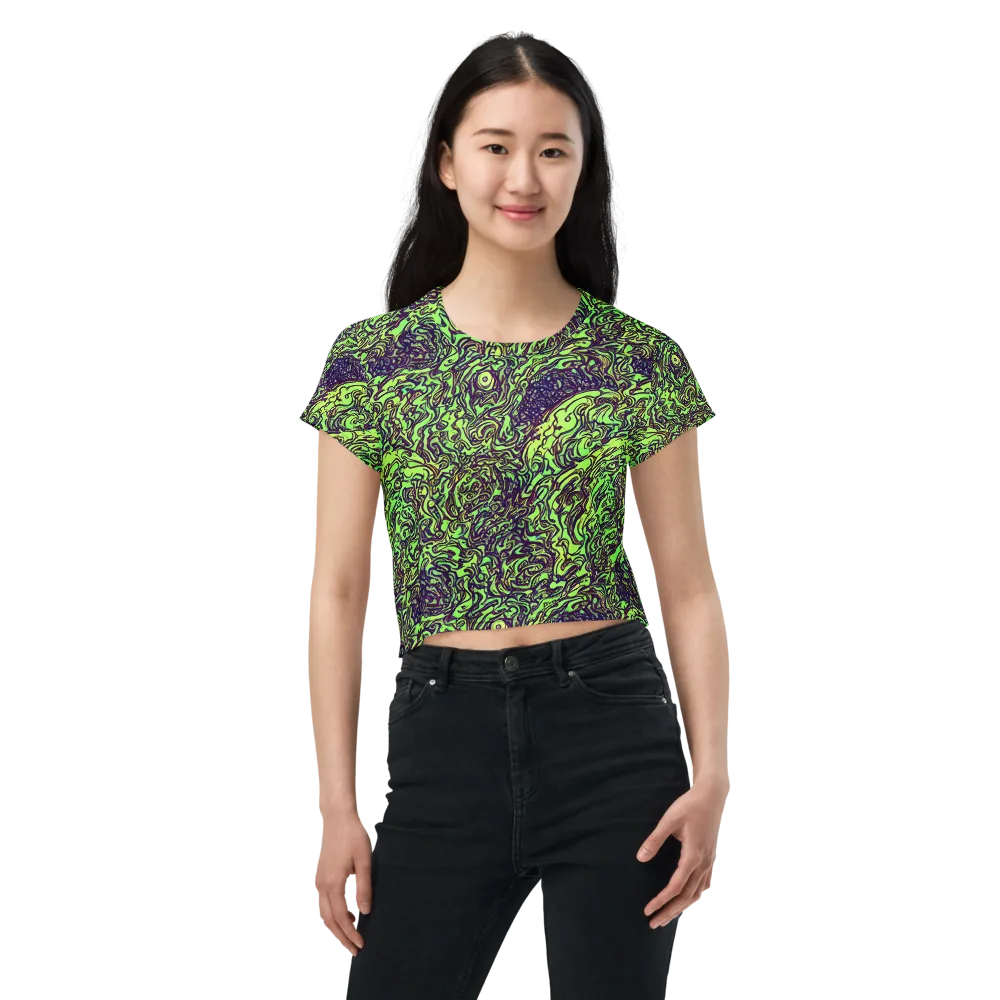 Chaos Garden on Crop Tee — Front