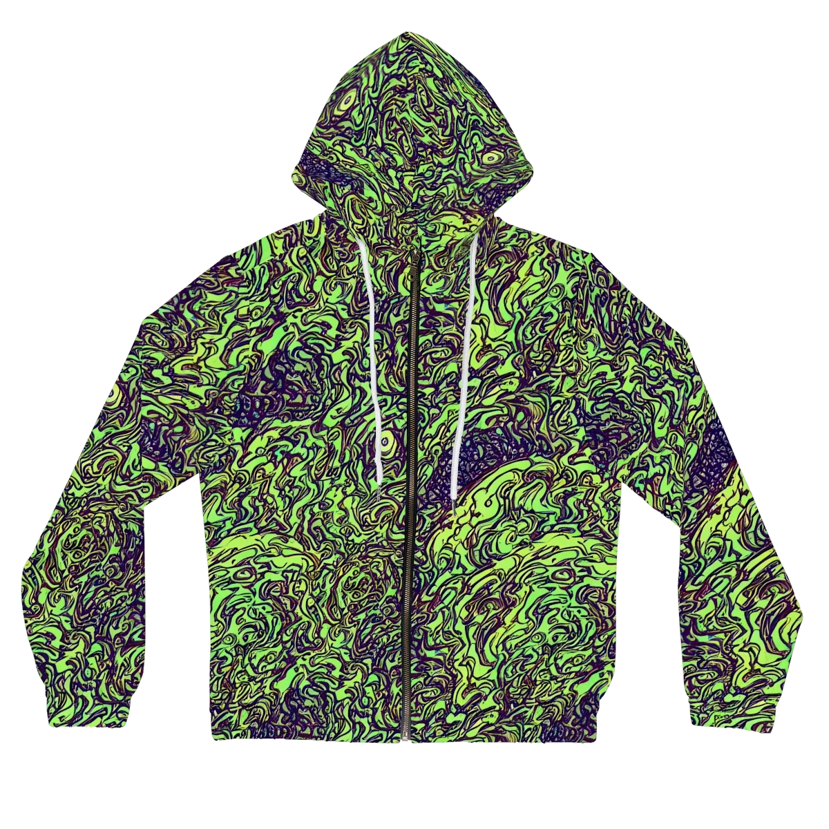 Chaos Garden on Women's Full-Zip Hoodie — Front
