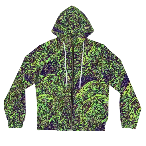 Chaos Garden on a Women's Full-Zip Hoodie