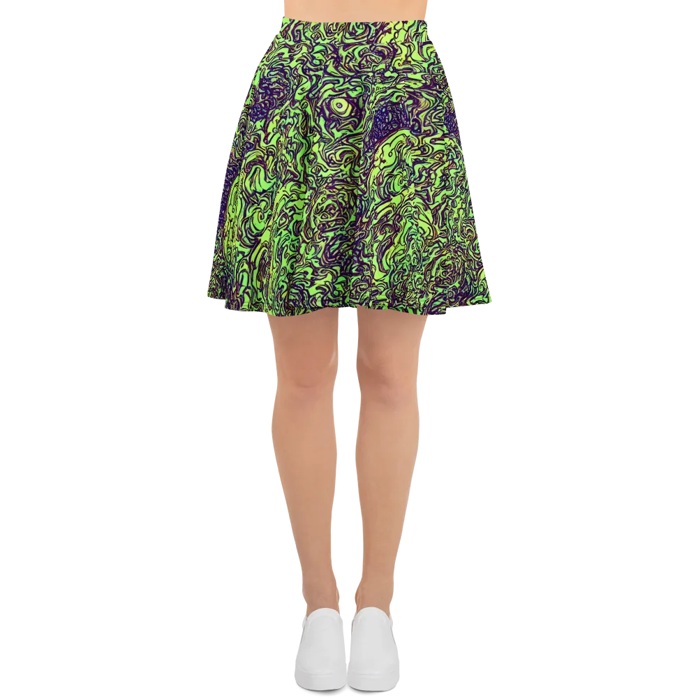 Chaos Garden on Skater Skirt — Front