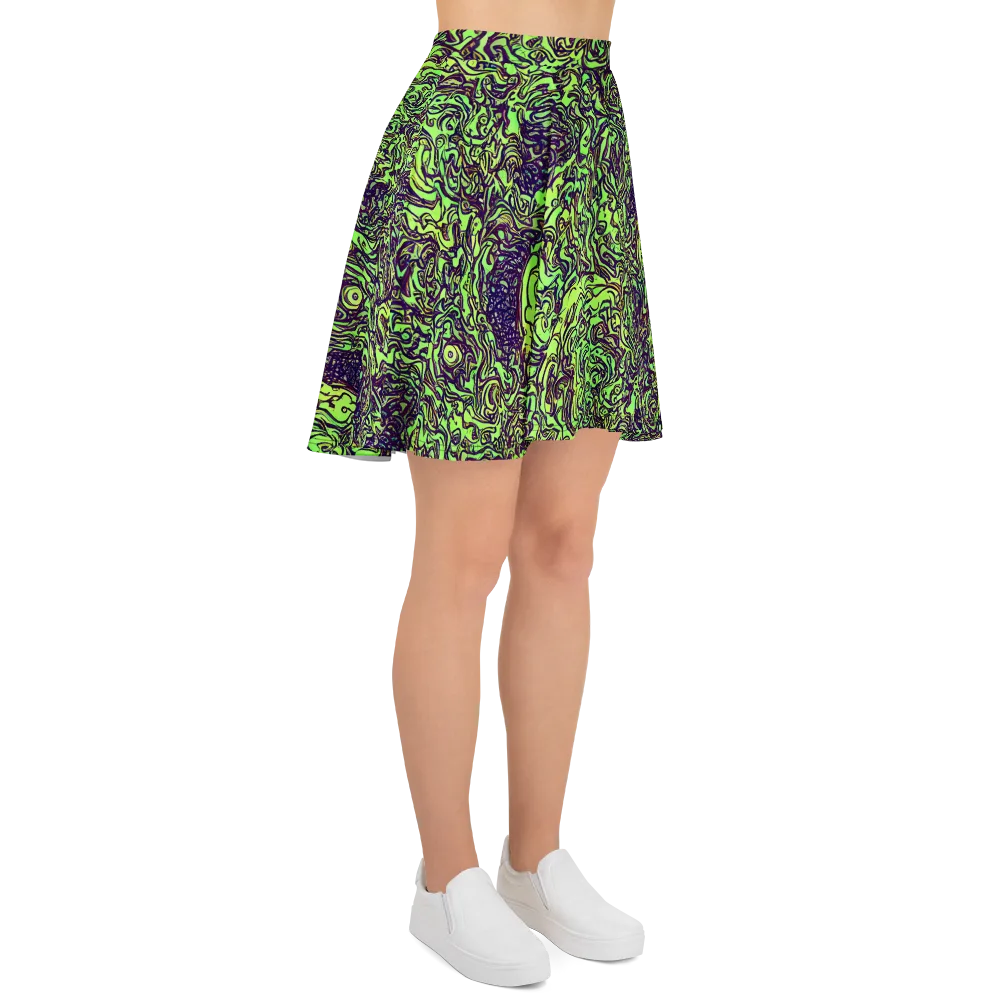 Chaos Garden on Skater Skirt — Right