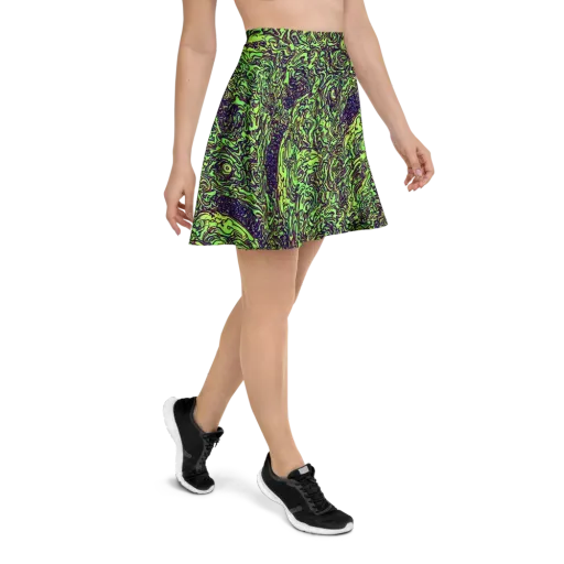 Chaos Garden on a Skater Skirt