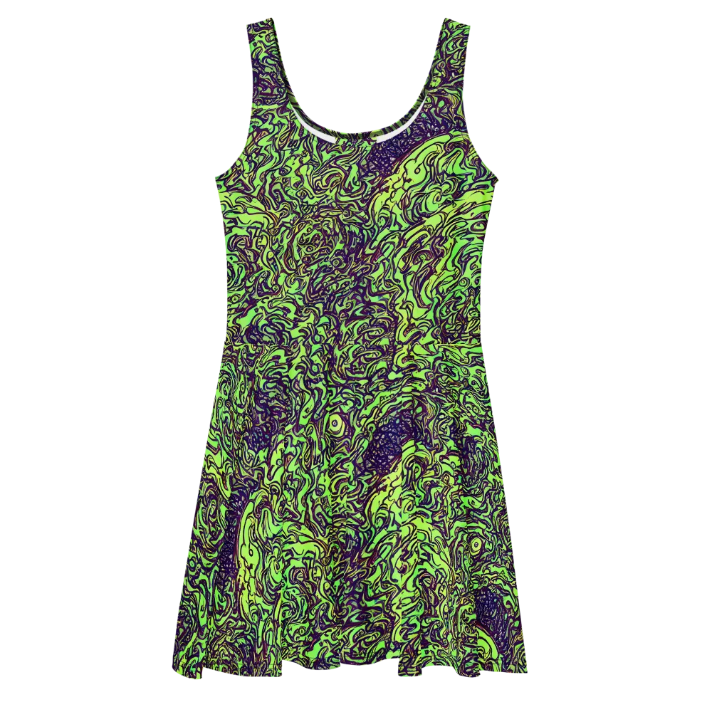 Chaos Garden on Skater Dress — Front
