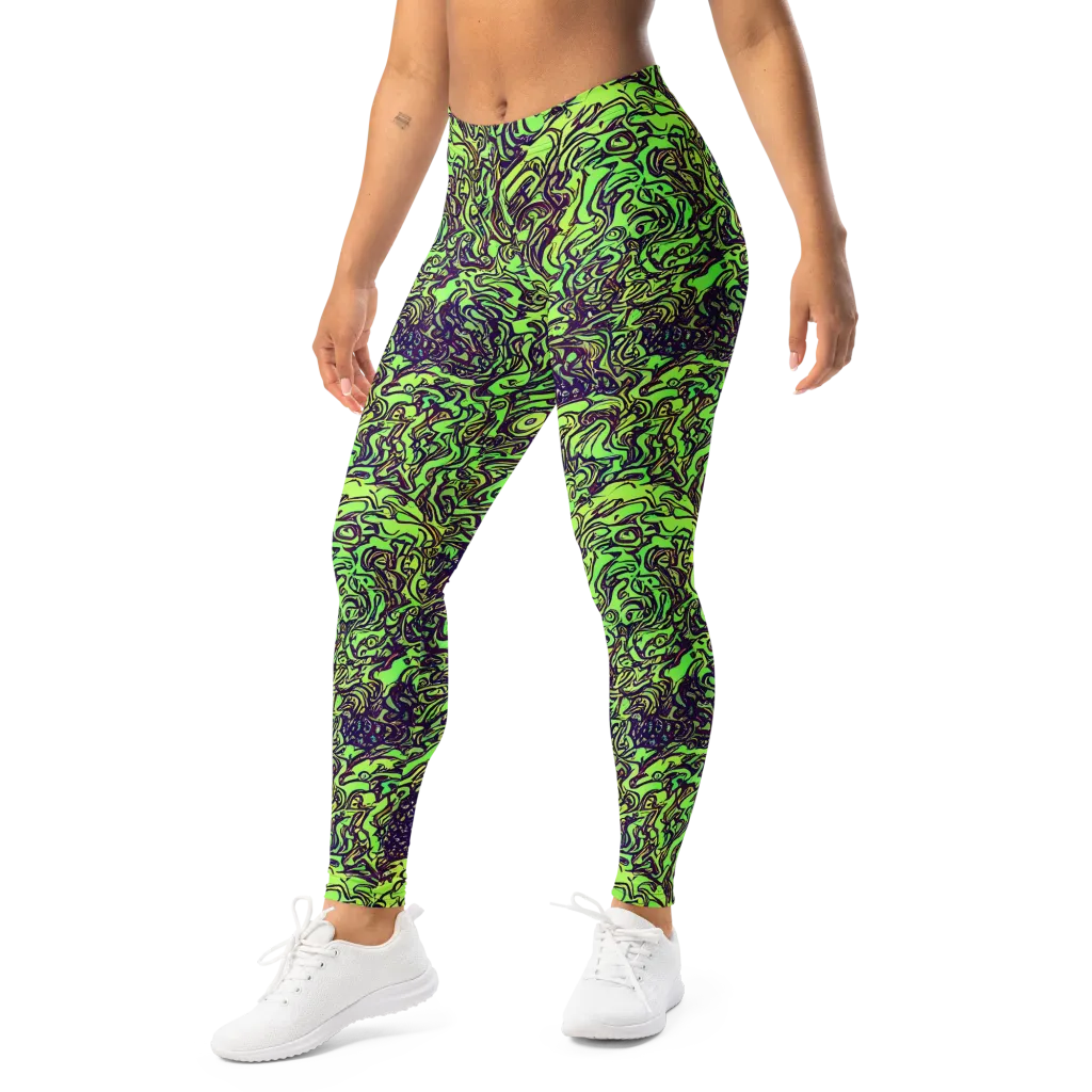 Chaos Garden on Leggings — Left Front