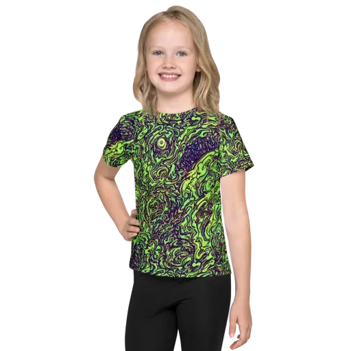 Chaos Garden on a Kids Crew Neck T-Shirt