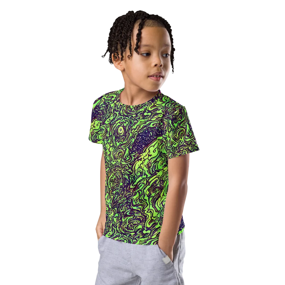 Chaos Garden on Kids Crew Neck T-Shirt — Left Front