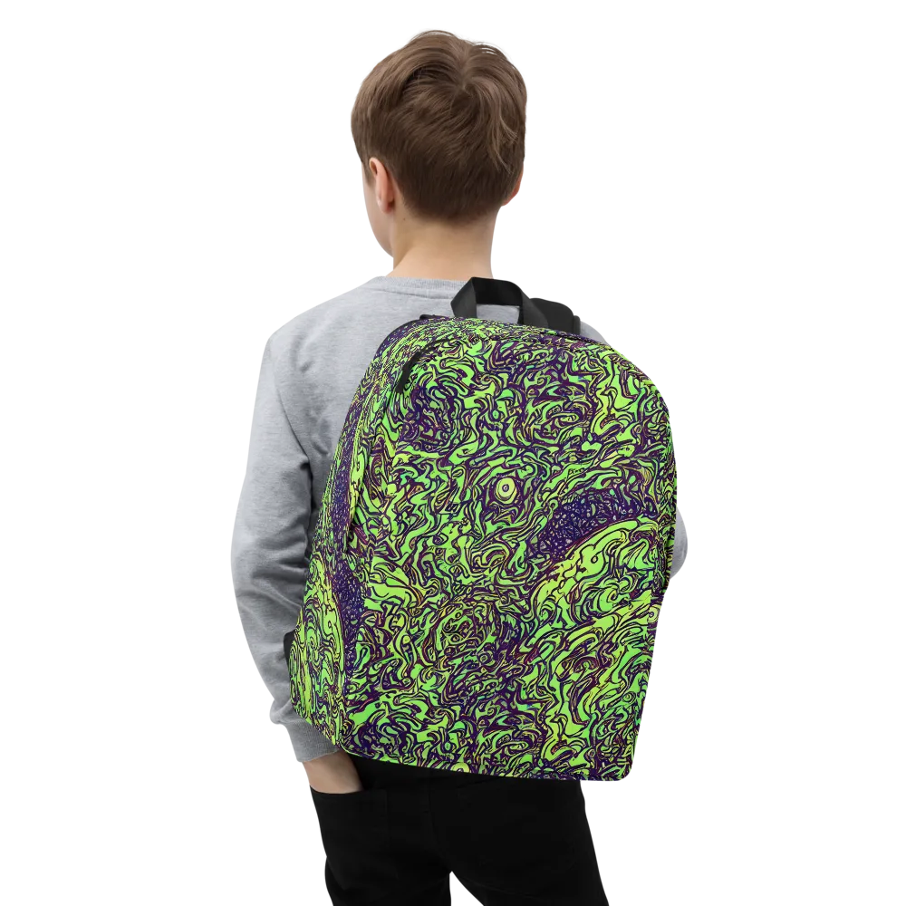 Chaos Garden on Minimalist Backpack — Zoomed-in
