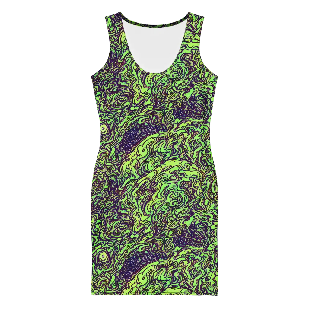 Chaos Garden on Bodycon Dress — Front
