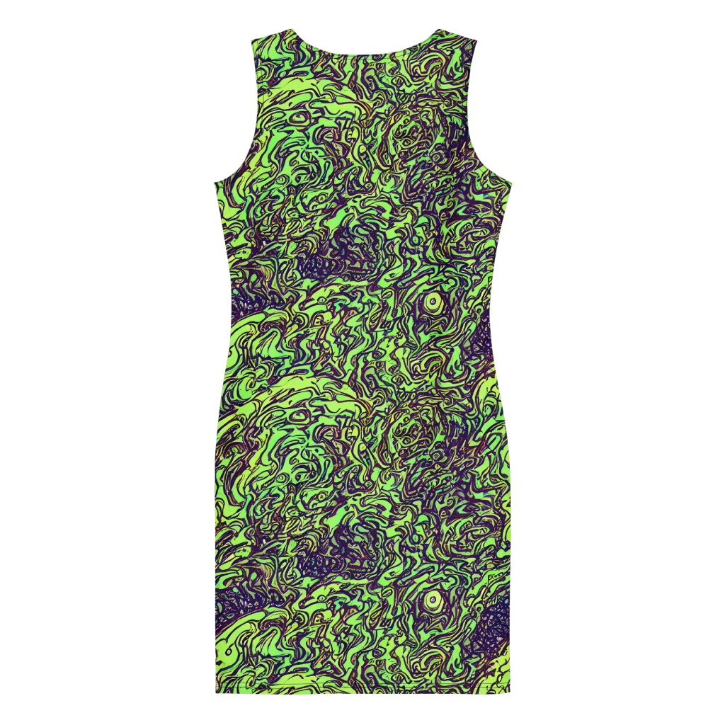 Chaos Garden on Bodycon Dress — Back