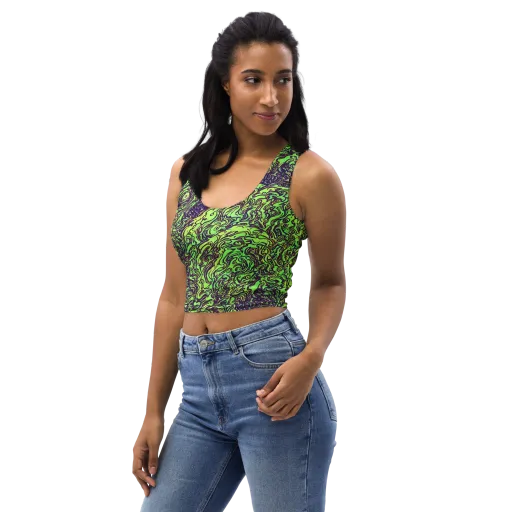 Chaos Garden on a Crop Top
