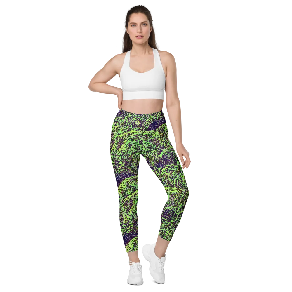 Chaos Garden on Leggings with Pockets — Front