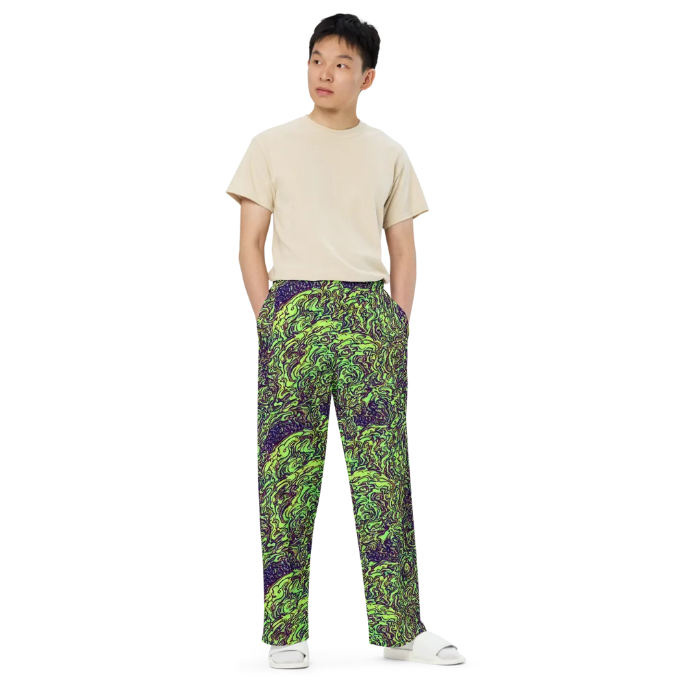 Chaos Garden on Wide-Leg Pants — Front