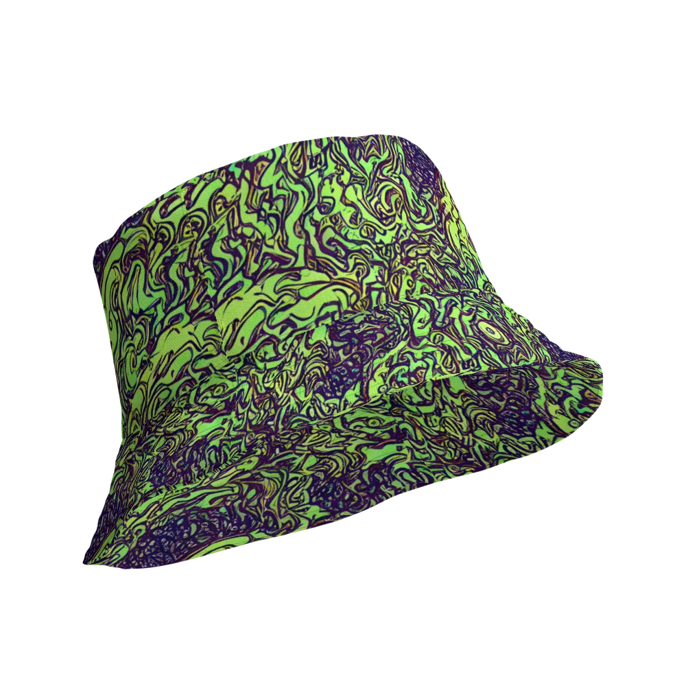 Chaos Garden on Reversible Bucket Hat — Product details Outside