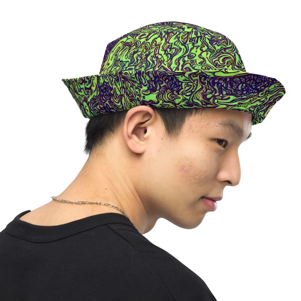 Chaos Garden on Reversible Bucket Hat — Right Outside