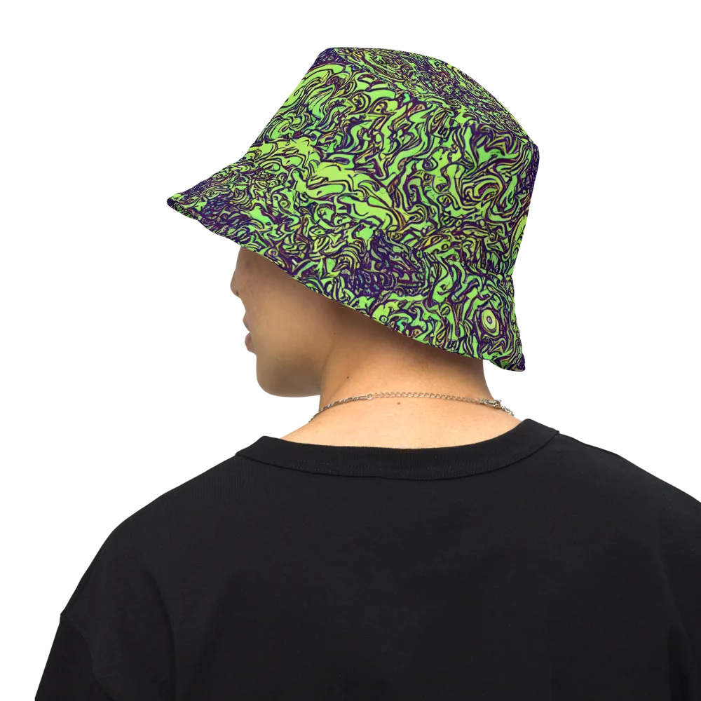 Chaos Garden on Reversible Bucket Hat — Back Inside
